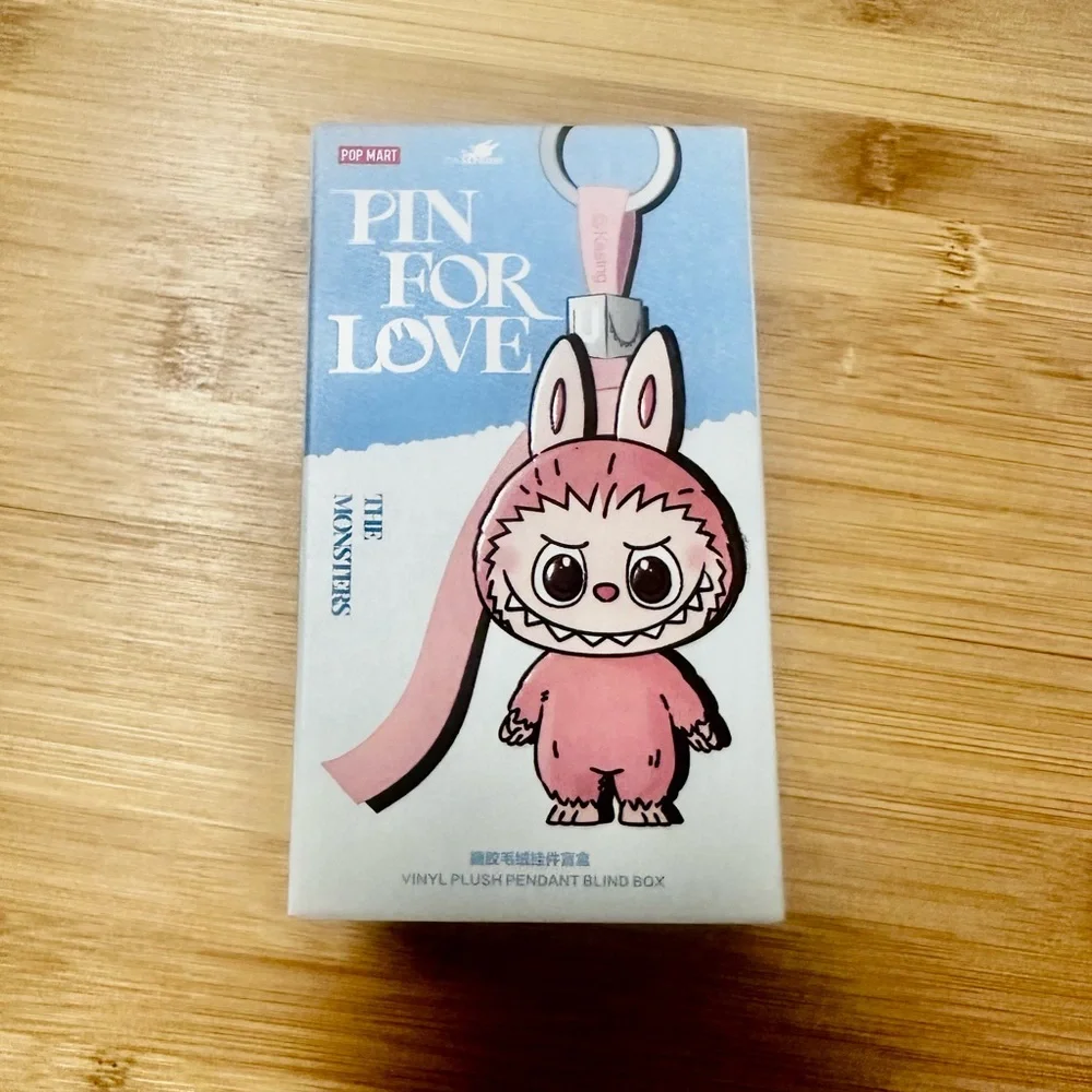 LETTER “W” - Gray Pin for Love Labubu Letter W Mini Labubu W is for WIN